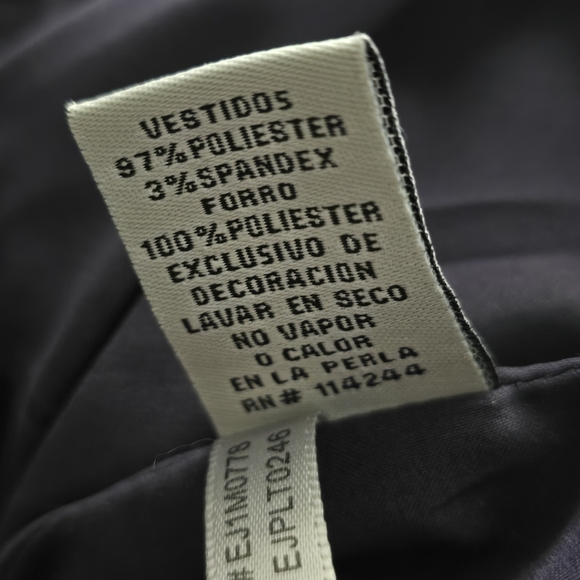 Eliza J Black One Shoulder Beaded Cocktail Dress Size 6 Satin Party Holiday - Picture 7 of 7